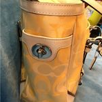 Coach  Signature Jacquard A Beautiful Yellow Shoulder Bag D1059-F15669 Photo 4