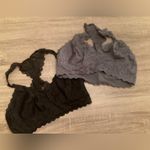 Lace Bralette set: blk + gray (2)unworn Black Size XL Photo 2