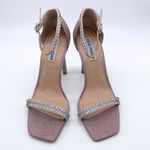 Steve Madden Collette Strappy Stiletto Heels Blush Glitter Sandals Photo 4