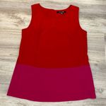 Forever 21 Red Top, Hot Pink Bottom Silky Sleeveless Tank Top w/ Top Back Button Photo 5
