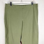 Isaac Mizrahi  Plus Size 16 Pants Green Elastic Waist Cropped Ankle Mid Rise 1635 Photo 2