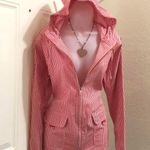 Rare Vintage Cottagecore Red & white gingham plaid zip up hoodie jacket long sleeve w/ pockets Size XL. Measurement in pics Excellent condition Photo 1