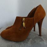 Guess Suede Peep Toe High Heel Shooties Shoes Photo 4