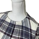 Anthropologie Cloth & Stone Plaid Blouse Women’s Size XS Glacier Purple Rayon 3 Photo 7