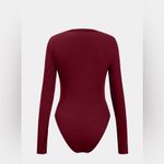 Micas Knit Ruched Long‎ Sleeve Bodysuit Photo 1