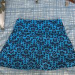 Lands End Tankini and Navy Patterned High Waisted Women's Swim Skirt Plus 14W L Blue Photo 4
