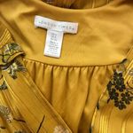 London Times Golden Floral Smocked Waist Midi Dress Size 2 Photo 4