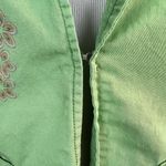 Desigual  Blazer Jacket Womens 6 Green Artsy Graphic Stencil Patch 100%‎ Cotton Photo 13