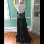 Tony Bowls Paris  Black & White Beaded Evening Gown Size 10 Photo 1