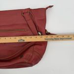 The Sak Red Leather Shoulder Handbag Purse Boho Hippie Photo 10