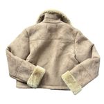 ZARA  Tan Shearling Suede Jacket NWOT size small Photo 5