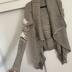 Debut - -  Cardigan Sweater Tan White  Womens‎ Size S/M Cozy spring western boho Photo 1