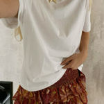 ZARA new with tags - ruffle beautiful patchwork skirt in the orange and pink toned colors Photo 2