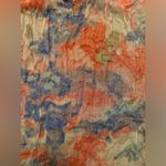 Saks Fifth Avenue Black Label women’s scarf. Watercolor pattern, raw hem 42x76 Blue Photo 3