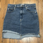 Wilfred Free  Skirt Women's 8 Denim Jean Mini Blue Stretch Pockets Photo 0
