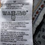 Old Navy White and Red Patterned boho blouse with tasseled shoulder tie - MEDIUM Photo 6