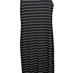 VTG Farrel USA Black White Striped Stretchy Maxi Dress Slit Sleeveless Chic M ** Size M Photo 0