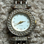 Women’s vintage rose gold/silver crystal bracelet‎ watch one size Silver Photo 0