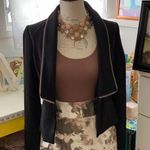 BCBG Maxazria black one button suit blazer jacket Photo 0