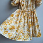 Abercrombie & Fitch Yellow Floral Off The Shoulder Prep Mini Dress Size Medium Photo 2