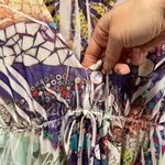 Moa Moa Y2K style babydoll cap sleeve festival dress stretchy kaleidoscope Photo 5