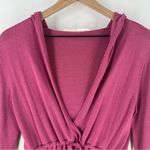 Athleta Vintage  Bamboo Cashmere‎ Blend Knit Drawstring Waist Hooded Tunic Y2K Photo 2