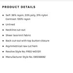 Free People NWT  Tell Tale Tunic Top / Dress Photo 9