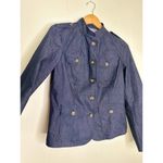 NWT G.H Bass & Co Indigo Rinse Dark Navy Bluu Denim Jacket Brown button detail‌ Blue Size M Photo 2