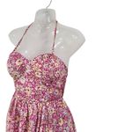 Band Of The Free Floral Built In Bra Sweetheart Fit & Flare Dress Pink Sz Small Photo 4