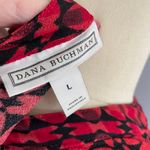 Dana Buchman Pullover Geometric Pattern Blouse- Red- Size L Photo 5