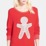 Wildfox  orange‎ gingerbread man soft sweatshirt Photo 0