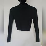 ZARA Long Sleeve Ribbed Turtleneck Crop Top size Large Photo 1