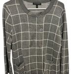 Banana Republic  Gray Windowpane
Cardigan Double Buttons size medium Photo 0