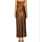 RUNAWAY THE LABEL  x REVOLVE Kristine Dress in Chocolate Small New Womens Satin Photo 2