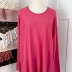 Eileen Fisher Tencel Lyocell Long Sleeve Lightweight Knit Sweater Pink Sz M Photo 0