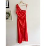 Free People  Victoria Peach Orange One Shoulder Maxi Dress Size 8 Photo 5