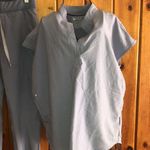 FIGS Vapor Blue Space Dye Rafaela Top and bottom nurse scrubs soft medical field Photo 1