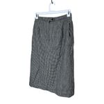 Lands' End Houndstooth Wool Skirt Pleated Midi Knee Length Women's Size 14 Photo 5