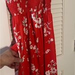 Angashion Again Floral Red Button-Down Dress size 5 s-vintage Photo 2