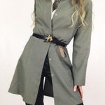 Vintage Deadstock Longline Houndstooth Jacket | Size M Gray Size M Photo 0