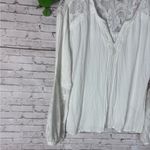 Idyllwind  White Doily Sleeve Boho Blouse Photo 3