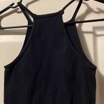 Ribbed Crop Tank Top Black Photo 2