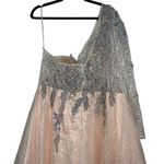 Mac Duggal NEW NWT  Embroidered Bodice One Shoulder Ballgown Champagne Photo 8