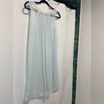 Vintage Shadowline Blue Sheer Lace Nylon Chemise Nightgown Small Photo 1