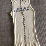 Rock & Republic  tank top with blue stones ,size large Photo 4