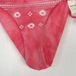 Aerie NWT  Side Tie Embroidered Cheekier Bikini Bottoms Pink Size Small S NEW Photo 2