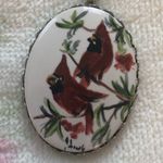 Painted Cardinal Pendant Necklace Photo 4