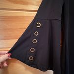 Carmen Marc Valvo  Elegant Black Dress with Flared Sleeves size 6. NWOT Photo 2