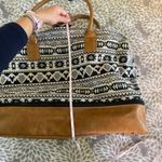 Bohemian Aztec Print Weekender Bag Large Travel Duffle Tote Vacation Boho Chic Black Photo 15