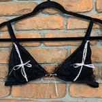 Frederick's of Hollywood  Women's Lace Tie Front Open Cup Bralette Black - Size M Photo 0